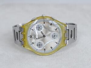 Swatch Skin Chrono Flatzone SUYK100G 2001 Yellow Dial 38mm Aluminum Strap Swiss